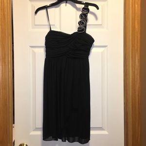 Black one shoulder dress